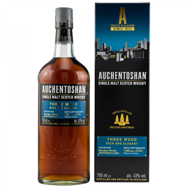 Auchentoshan Three Wood 43% vol, 0,7 l Single Malt Whisky