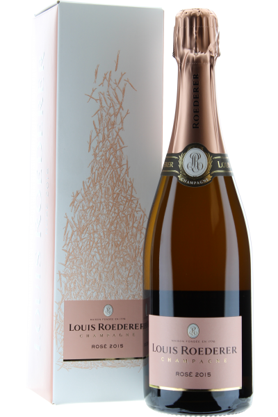 Louis Roederer Champagne Rosé 2015 in Grafik-Geschenkpackung